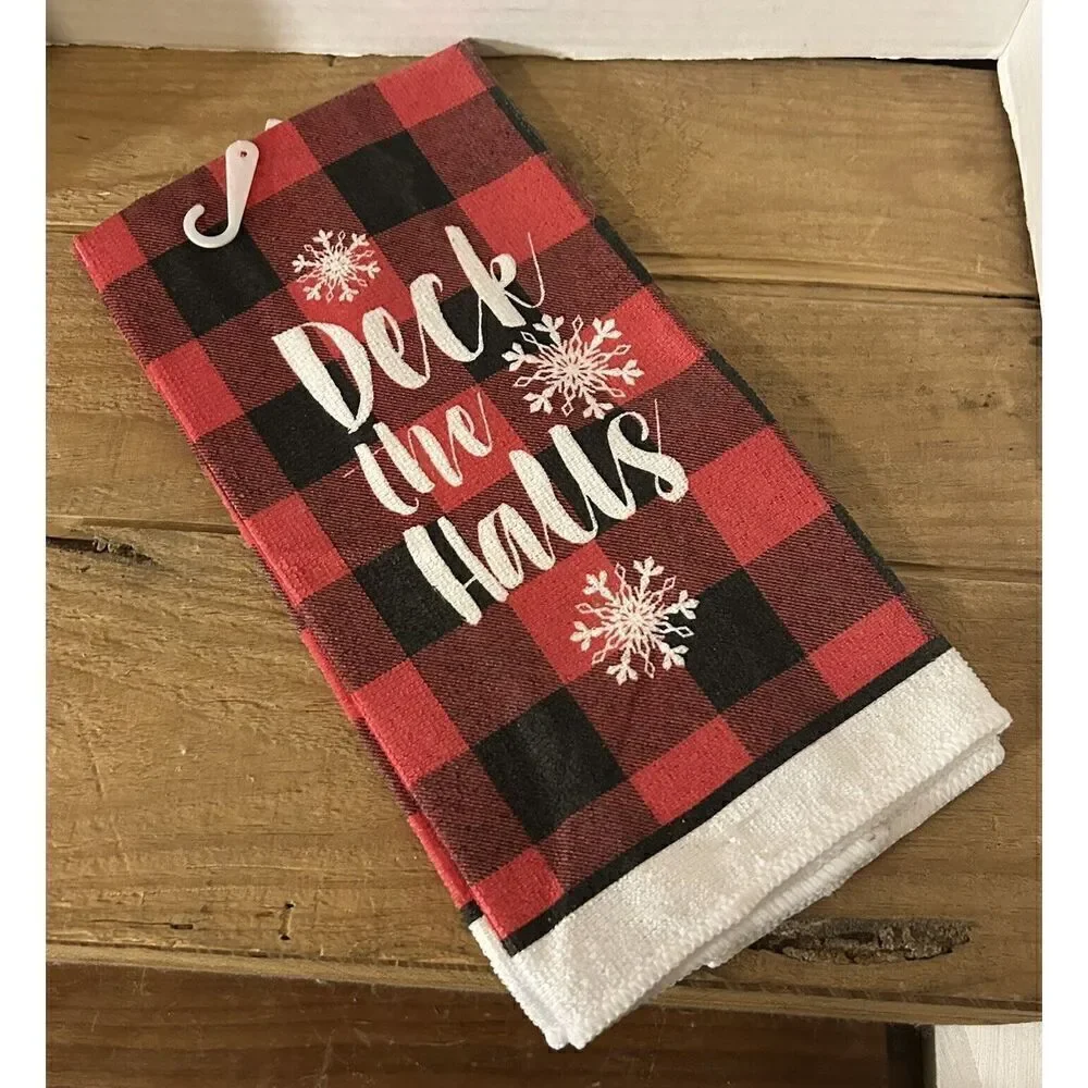 Christmas House Deck The Halls Kitchen Hand Dish Towels 15
